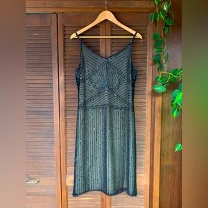 Vintage Sequin Flapper Style Party Dress - 10